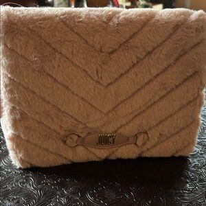 Juicy Couture Blush Faux Fur Clutch